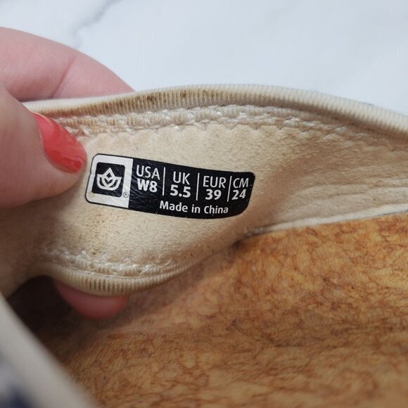 Spenco Kholo Blue Gingham Print Cork Orthotic Slide Sandals Women's 8 - Picture 7 of 7